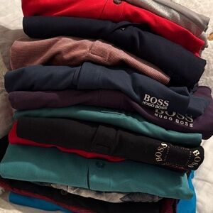 15 Hugo Boss Polos  Assortment - Red, Blue, Black